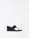Bershka Wedge Heel Sandal In Black