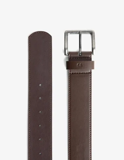 Bershka Wide Faux Leather Belt In Brown