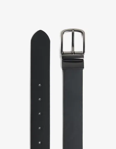 Bershka Wide Reversible Belt In Black
