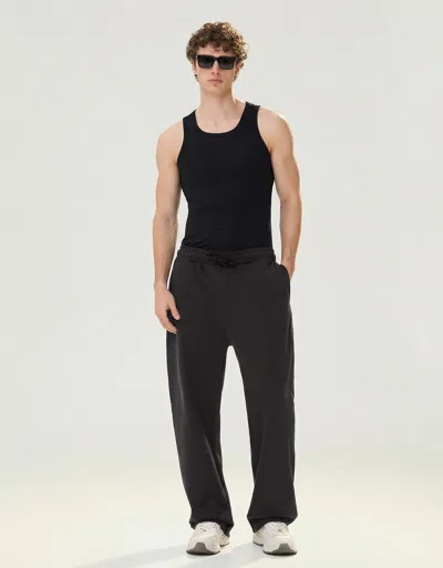 Bershka Wide-leg Interlock Trousers In Brown