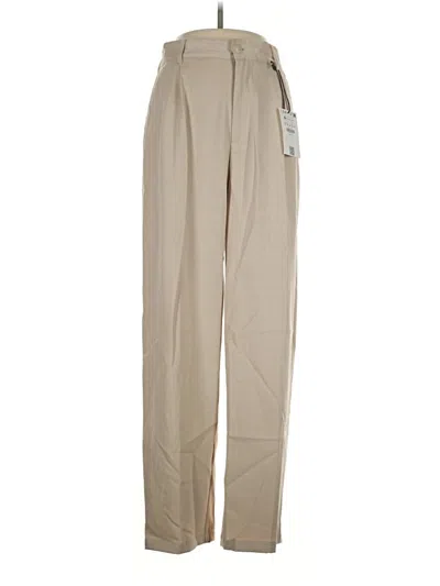 Bershka Wool Pants In Tan