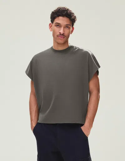 Bershka Worker Oversize T-shirt With Print In Gray
