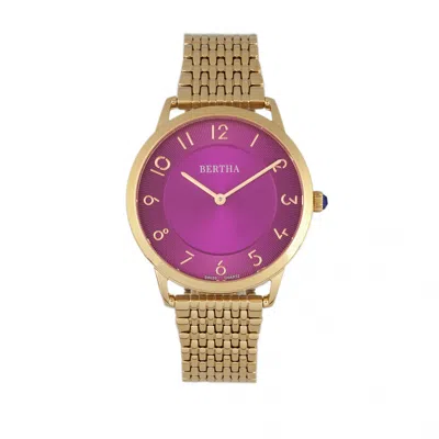 Bertha Abby Swiss Bracelet Watch In Gold