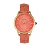 Bertha Abby Swiss Leather-band Watch In Pink