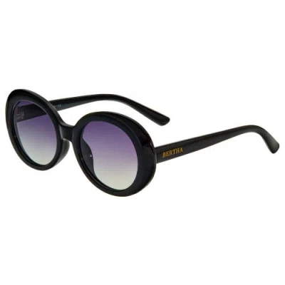 Bertha Annie Polarized Sunglasses In Black/black