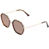 Bertha Ariana Polarized Sunglasses In Tortoise/brown