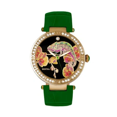 BERTHA BERTHA CAMILLA MOTHER-OF-PEARL LEATHER-BAND WATCH