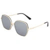 Bertha Women's Emilia 50mm Polarized Sunglasses In Gold/silver