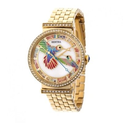 Bertha Emily Crystal Ladies Watch Br7802 In Gold / Gold Tone / Mop / Multicolor