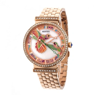 Bertha Emily Crystal Ladies Watch Br7803 In Gold / Gold Tone / Mop / Multicolor / Rose / Rose Gold / Rose Gold Tone