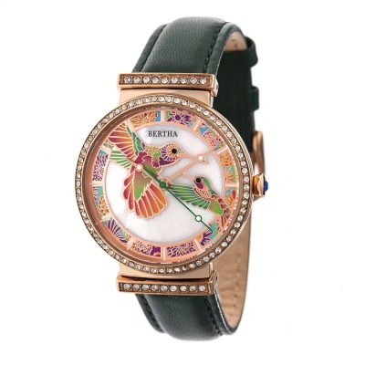 Bertha Emily Crystal Ladies Watch Br7807 In Gold / Gold Tone / Green / Mop / Mother Of Pearl / Rose / Rose Gold / Rose Gold Tone