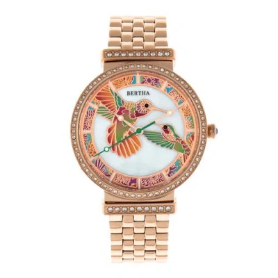 Bertha Emily Mother-of-pearl Bracelet Watch In Gold