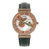 Bertha Emily Mother-of-pearl Leather-band Watch In Green