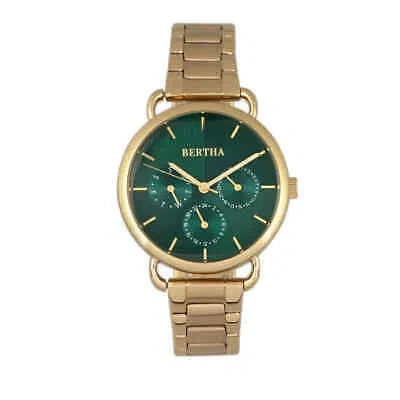 Pre-owned Bertha Gwen Green Dial Ladies Watch Br8302