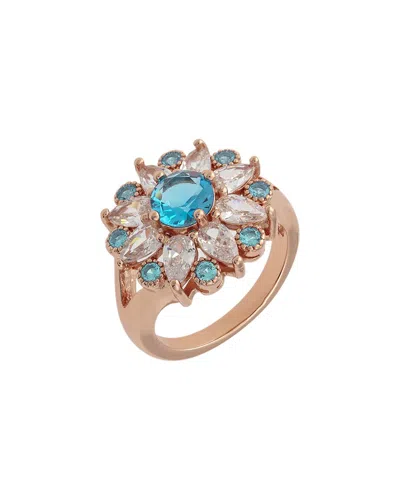 Bertha Juliet 18k Plated Cz Rose Gold Statement Ring
