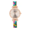 Bertha Katherine Enamel-designed Bracelet Watch In Gold