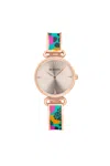 Bertha Katherine Enamel-designed Bracelet Watch In Blue