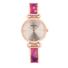 Bertha Katherine Enamel-designed Bracelet Watch In Purple