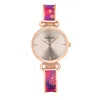 Bertha Katherine Enamel-designed Bracelet Watch In Purple