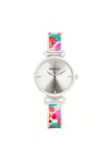 Bertha Katherine Enamel-designed Bracelet Watch In White