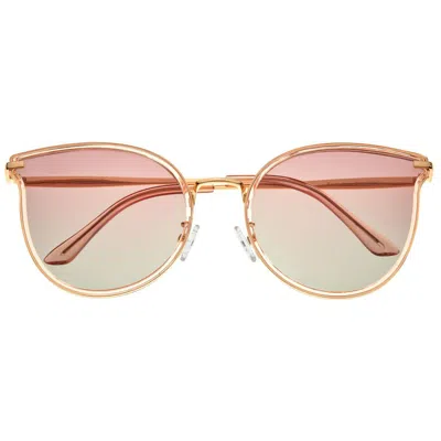Bertha Ladies Gold Tone Cat Eye Sunglasses Brsbr056c4