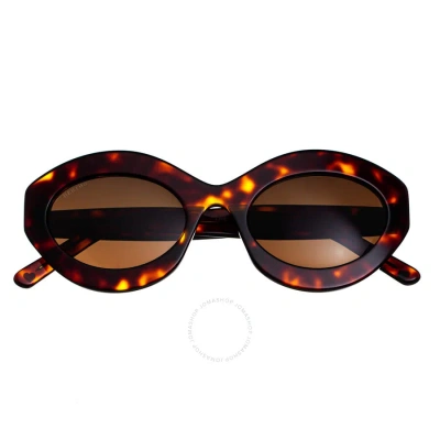 Bertha Ladies Tortoise Oval Sunglasses Brsit100-2 In Brown