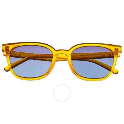 Bertha Ladies Yellow Round Sunglasses Brsbr051c6 In Blue