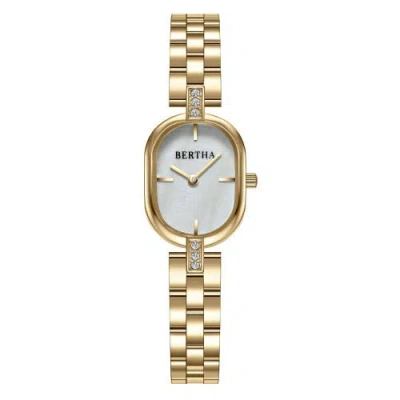 Bertha Lana Mother Of Pearl Ladies Watch In Gold