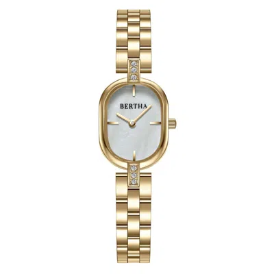 Bertha Lana Mother Of Pearl Ladies Watch In Gold