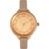 Bertha Madison Sunray Dial Leather-band Watch In Light Pink/rose Gold