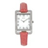 Bertha Marisol Swiss Mop Leather-band Watch In Coral
