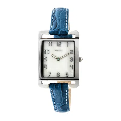 Bertha Marisol White Mother Of Pearl Dial Ladies Watch Br6901 In Blue