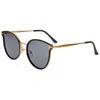 Bertha Moon Polarized Sunglasses In Gold/black