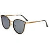 Bertha Moon Polarized Sunglasses In Gold/black
