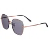 Bertha Renata Sunglasses In Rose Gold/black