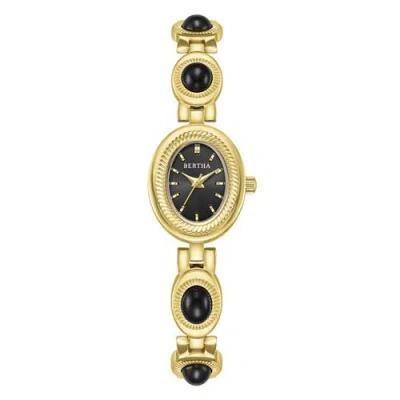 Bertha Rosalie Jade Stone Bracelet Watch In Gold