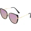 Bertha Rylee Polarized Sunglasses In Black/purple