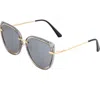 Bertha Rylee Polarized Sunglasses In Grey/silver