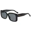 Bertha Ladies Black Rectangular Sunglasses Brsbr052c1 In Black