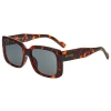 Bertha Ladies Tortoise Rectangular Sunglasses Brsbr052c3 In Black