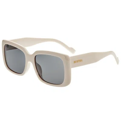 Bertha Wendy Polarized Sunglasses In White