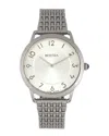Bertha Quartz Abby Collection Silver Stainless Steel Watch 33mm