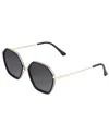 Bertha Ariana Polarized Sunglasses In Black/black
