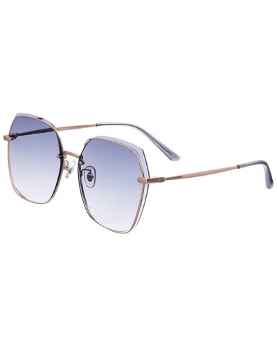 Bertha Ladies Multi-color Square Sunglasses Brsbr046gp In Gold