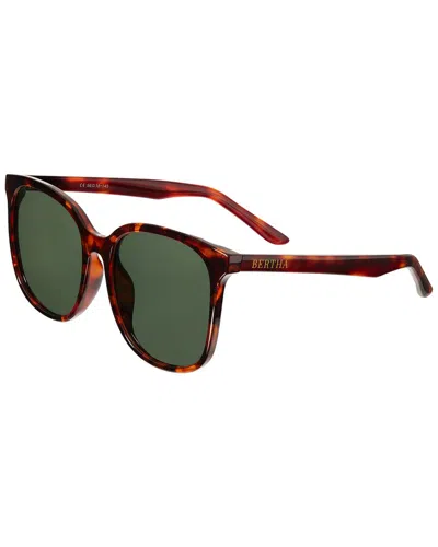 Bertha Women's Brsbr050c2 55mm Polarized Sunglasses In Brown