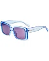 Bertha Ladies Purple Rectangular Sunglasses Brsbr052c6 In Blue