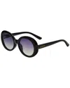 Bertha Ladies Black Oval Sunglasses Brsbr054c1 In Black