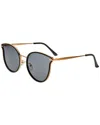 Bertha Ladies Gold Tone Cat Eye Sunglasses Brsbr056c1 In Gold