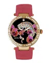 Bertha Quartz Camilla Collection Coral Leather Watch 38mm