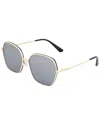 Bertha Women's Emilia 50mm Polarized Sunglasses In Gold/silver